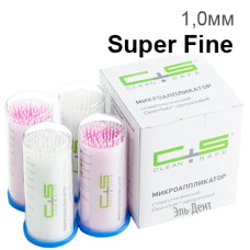 Аппликаторы 1,00 мм (100 шт) Clean+Safe (белый,розовый) Super Fine